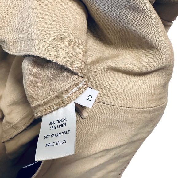 PEARL By Lela Rose Linen Tencel Blend Jumpsuit Belted size 10 - Picture 5 of 10